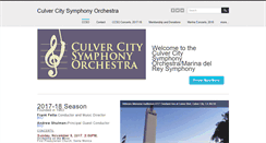 Desktop Screenshot of culvercitysymphony.org