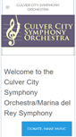 Mobile Screenshot of culvercitysymphony.org
