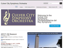 Tablet Screenshot of culvercitysymphony.org